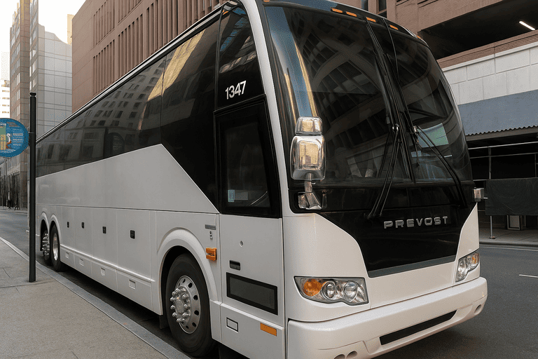 a Cleveland Minibus Company coach bus