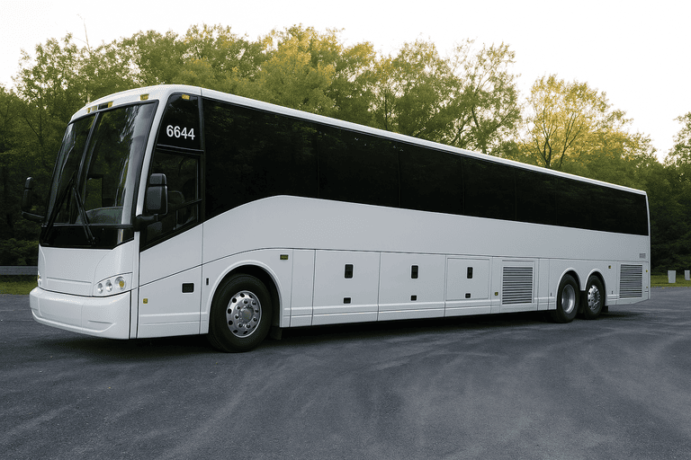 exterior of Cleveland Minibus Company coach bus