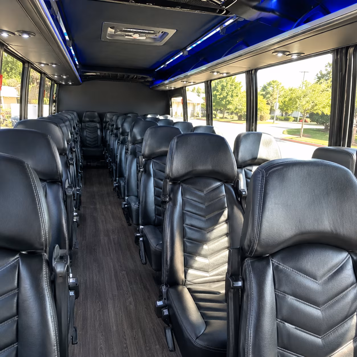 cleveland 25 passenger minibus inside