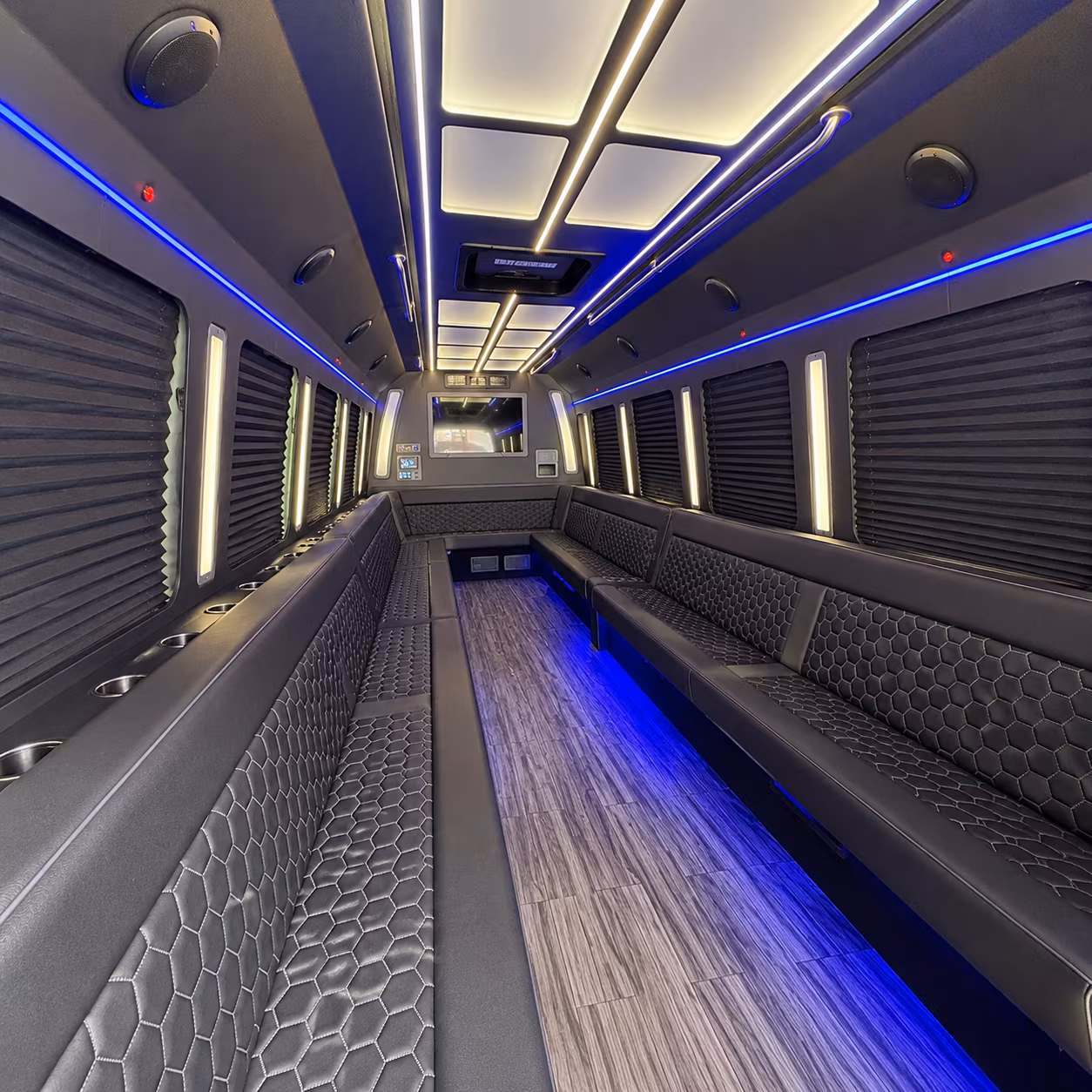 cleveland 30 passenger party bus interior