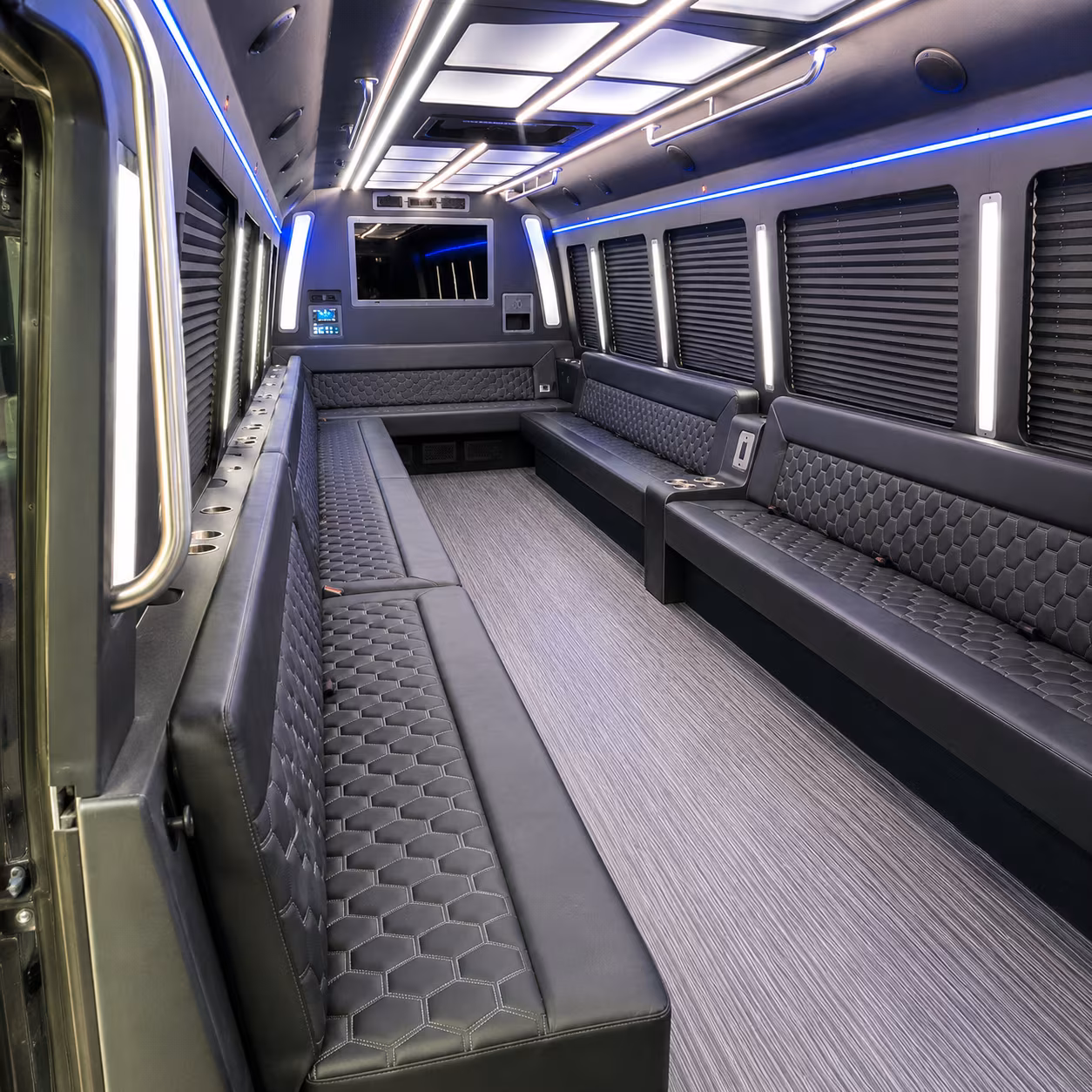cleveland 40 passenger party bus interior
