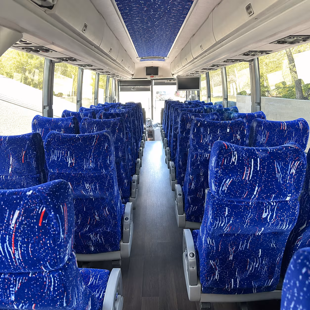 cleveland 50 passenger charter bus interior