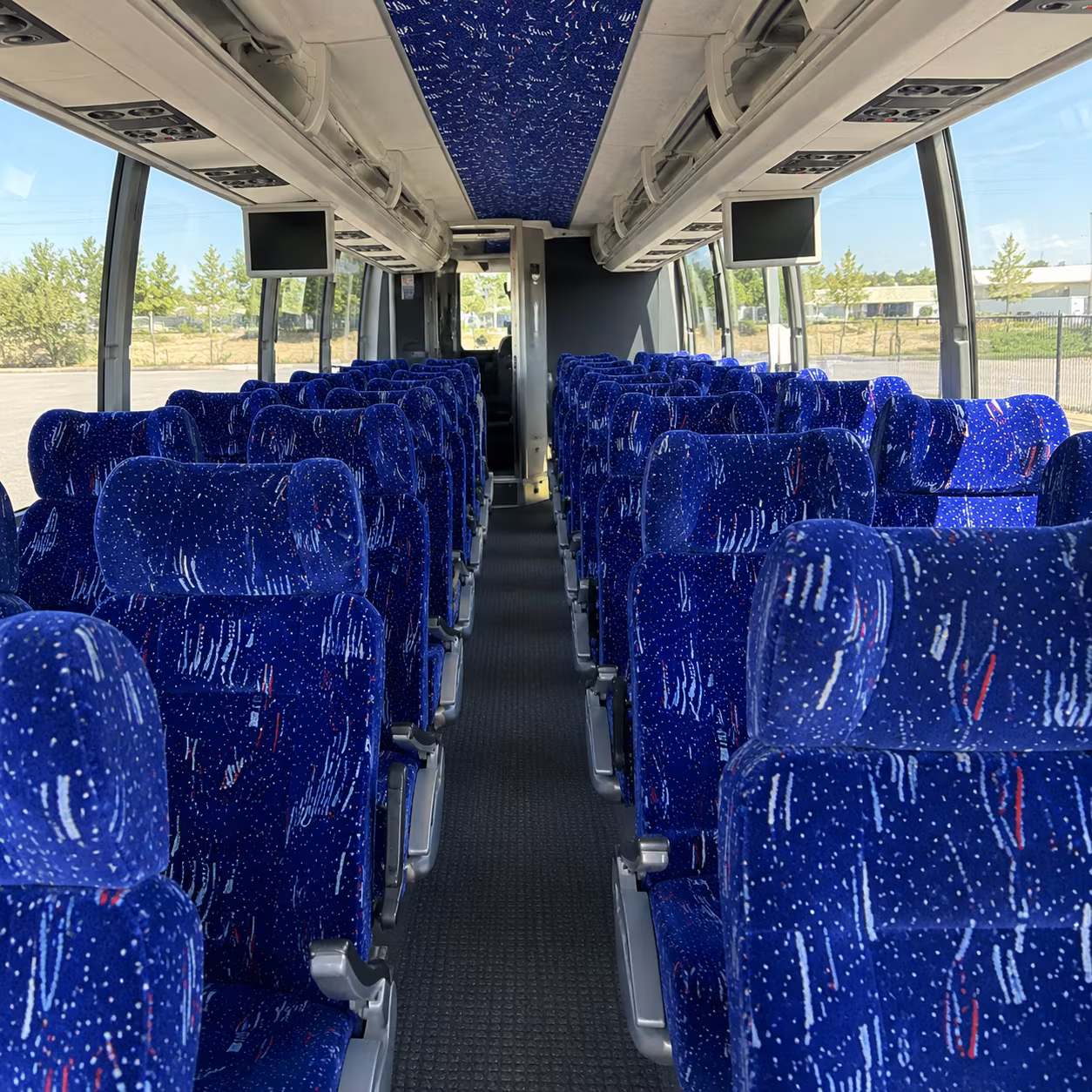 cleveland 54 passenger charter bus interior
