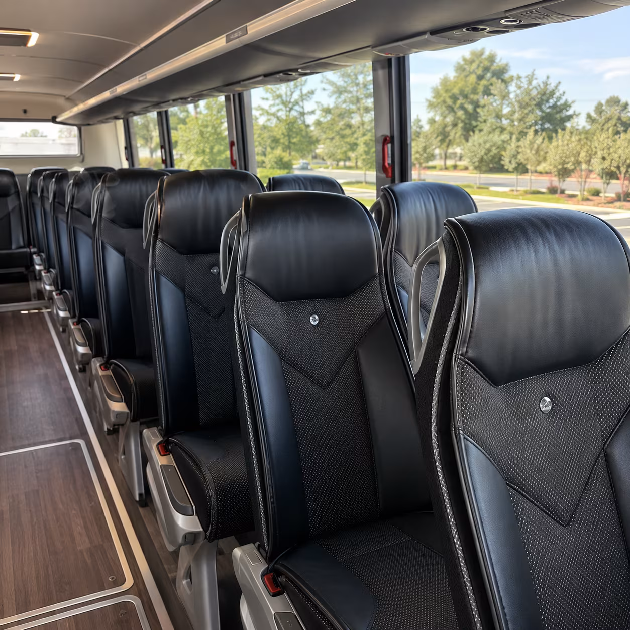 cleveland charter bus interior